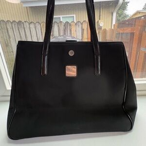 MCM Black Nylon Tote Bag w/ Leather Trim – Made in Germany